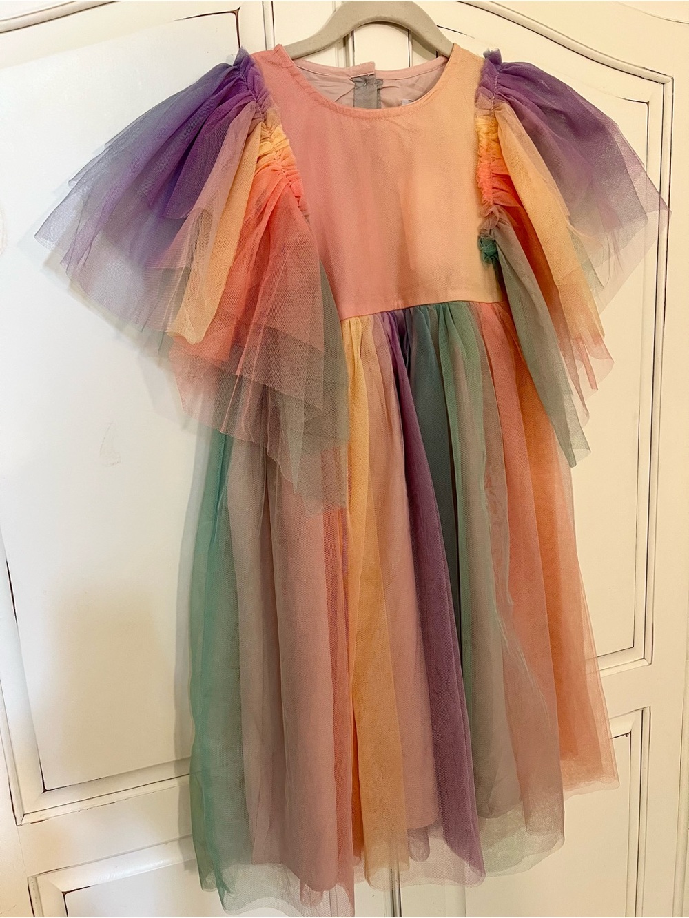 NWT Lola & the Boys Girls Rainbow Tulle Party Dress - Multicolor